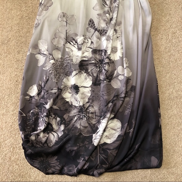 H&M Grey Gradient Floral Dress - Picture 9 of 10
